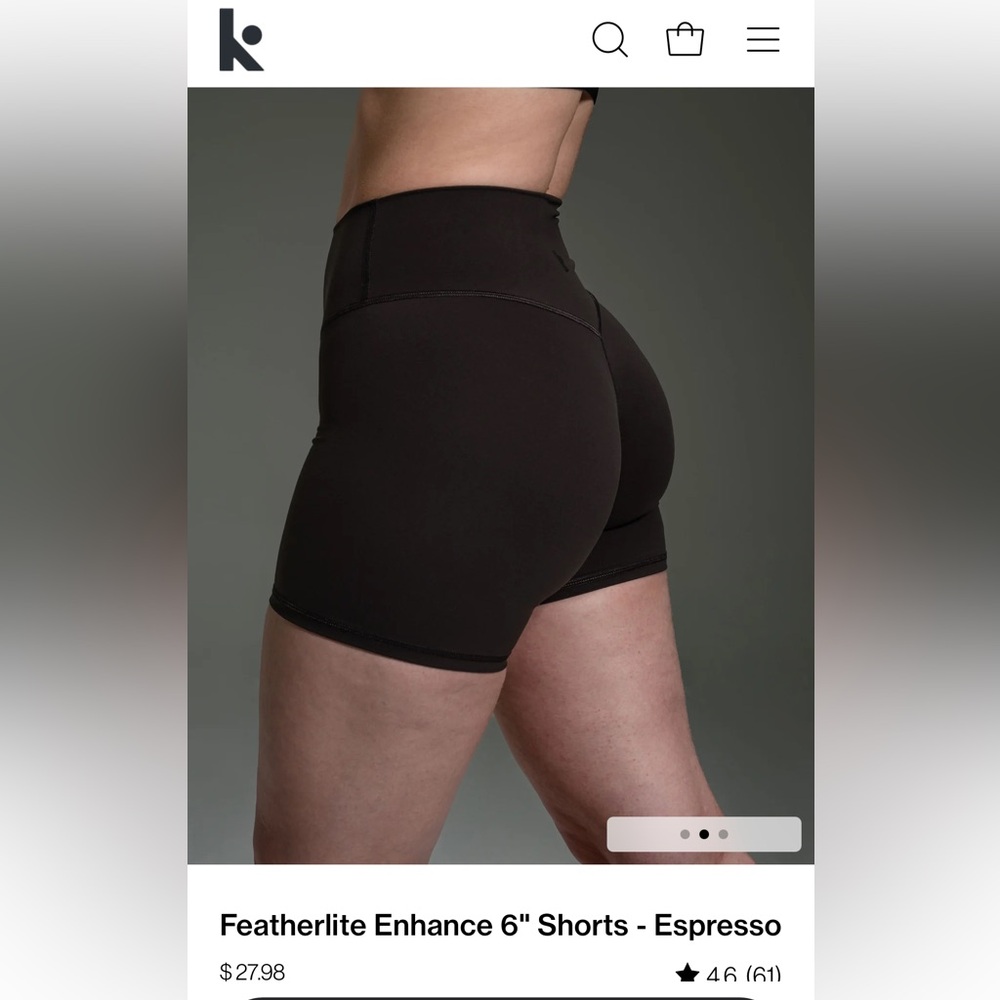 Kamo Fitness - Featherlight - Women's Espresso Shorts